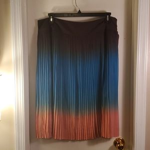Ombre pleated skirt